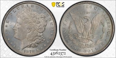 1878 7TF $1 Reverse of 1879 MS62