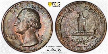 1941-S 25C MS67