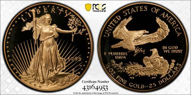 1995-W $25 Gold Eagle PR69DCAM
