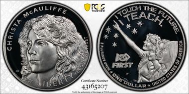 2021-P $1 Christa McAuliffe PR69DCAM