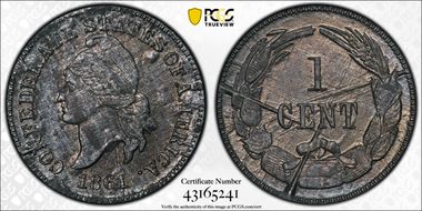 (1961) 1C Bashlow CSA Restrike, Zinc MS64