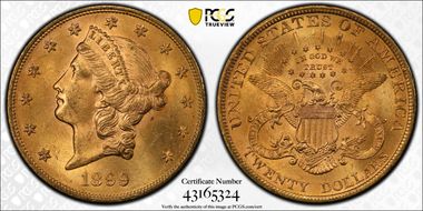 1899 $20 MS63