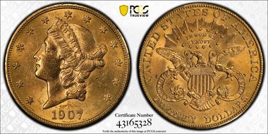 1907 $20 Liberty N1