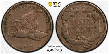 1857 1C Flying Eagle N1