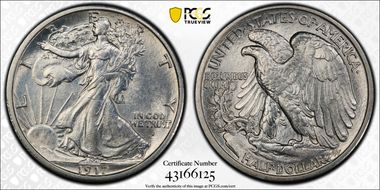 1917-S 50C Obverse AU58