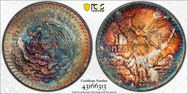 1985-Mo Onza Libertad Ag MS66