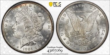 1884-CC $1 MS63+
