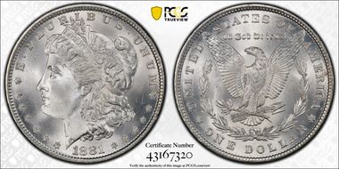 1881 $1 MS67