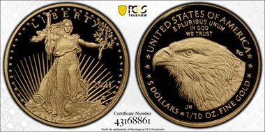 2021-W $5 Gold Eagle - Type 2 First Strike PR70DCAM