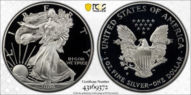 2000-P $1 Silver Eagle PR69DCAM