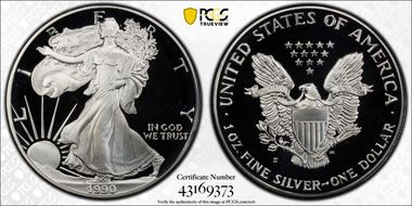 1990-S $1 Silver Eagle PR69DCAM
