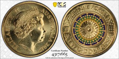 2017-C $2 Lest We Forget Colorized MS68