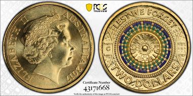 2017-C $2 Lest We Forget Colorized MS69