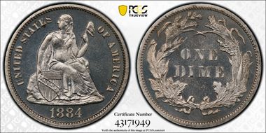 1884 10C PR64