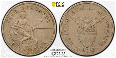 1918-S 5C Allen-4.08a RPD XF40