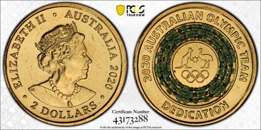 2020 $2 Olympic Team - Dedication MS66