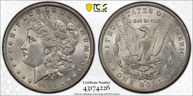 1886-O $1 AU58