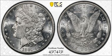 1881-S $1 MS62