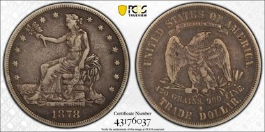 1878-S T$1 Trade VF25
