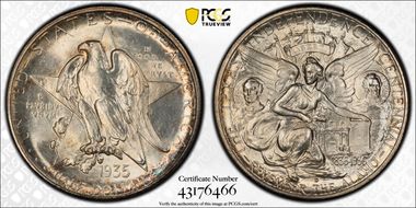 1935-D 50C Texas MS66+