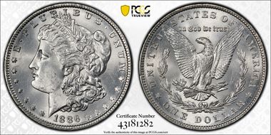 1886 $1 MS64
