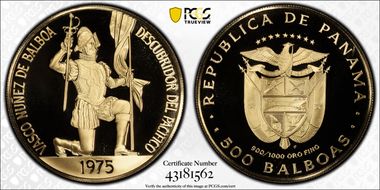 1975-FM 500 B 500th Anniv Balboa PR69DCAM