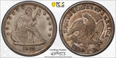 1839 25C No Drapery MS63