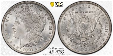 1891-O $1 MS65