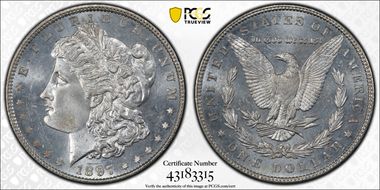 1897 $1 MS65PL