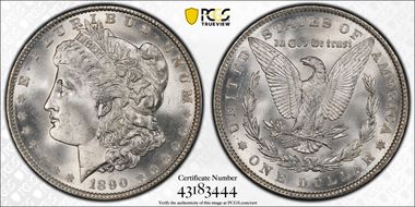 1890 $1 MS65+