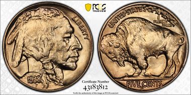 1938-D 5C Buffalo MS66