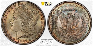 1887 $1 MS65