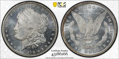 1878 8TF $1 VAM 15 Doubled Liberty MS64