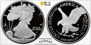2021-W  $1 Silver Eagle - Type 2 First Strike PR70DCAM