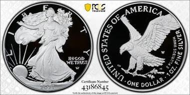 2021-W  $1 Silver Eagle - Type 2 First Strike PR70DCAM