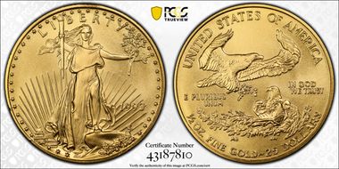 1993 $25 Gold Eagle MS70