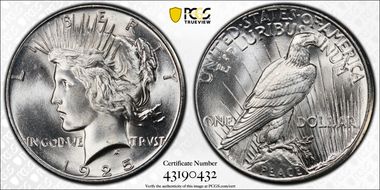 1925 $1 MS67+