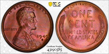 1949-S 1C MS66RB