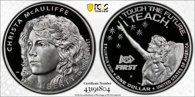 2021-P $1 Christa McAuliffe First Strike PR69DCAM