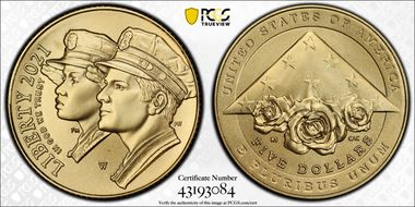 2021-W $5 Nat'l Law Enforcement Mem. First Strike MS69