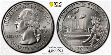 2019-W 25C American Memorial NP MS66