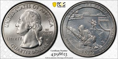 2019-W 25C War in the Pacific NP MS65