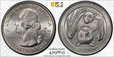 2020-W 25C American Samoa NP V75 MS65+