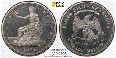 1875 T$1 PR64CAM