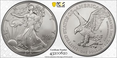 2021-W $1 Burnished Silver Eagle-Type 2 First Strike SP70