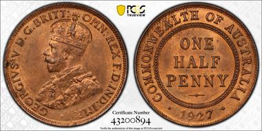 1927 1/2D MS64RB