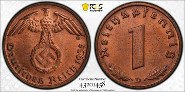 1938-D Pfg J-361 MS65RD
