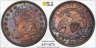 1829 10C Small 10C MS65