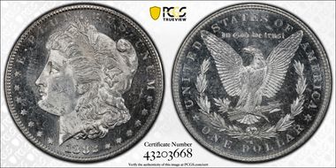 1882-S $1 MS62DMPL