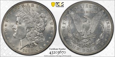 1887 $1 MS62